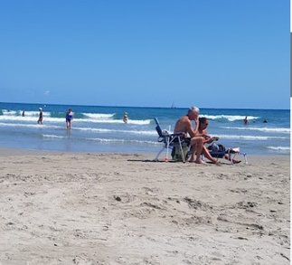 La Flamenca Beach en söndag i början av december 2018.