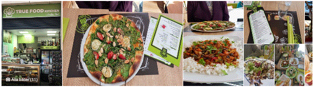 True Food Kitchen: Vegetariskt, pizza, café, spanskt i gången mitt emot Alcampo. Rating 4,0.